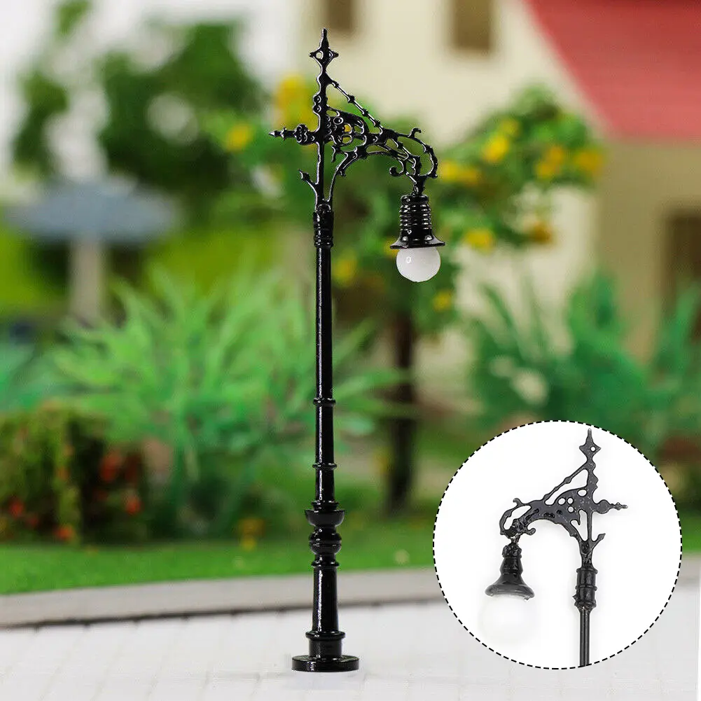 Model Train Accessories Set of Five N Gauge LED Street Lights at a Scale of 1 160 Requires a Safe Voltage of 3V