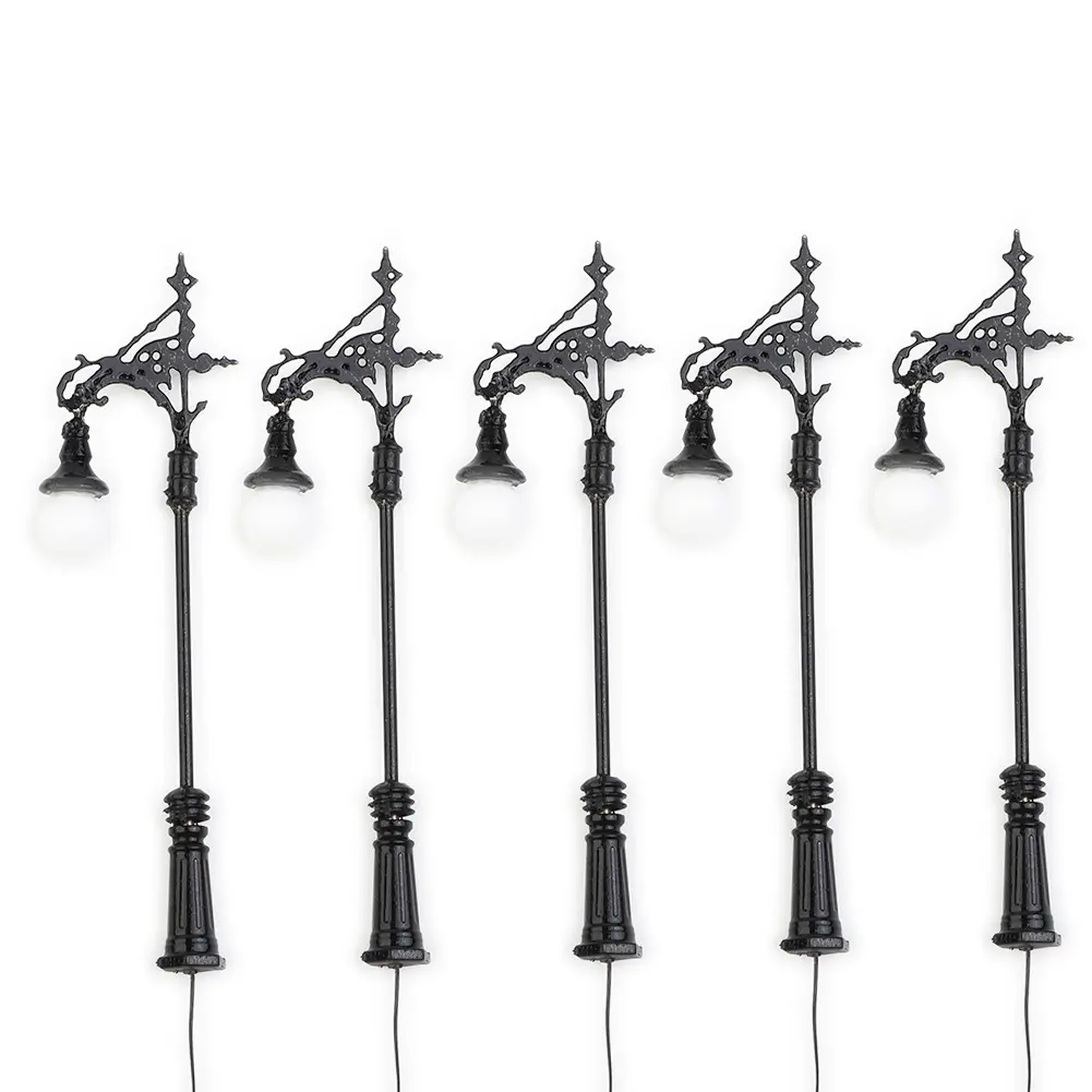 Model Train Accessories Set of Five N Gauge LED Street Lights at a Scale of 1 160 Requires a Safe Voltage of 3V