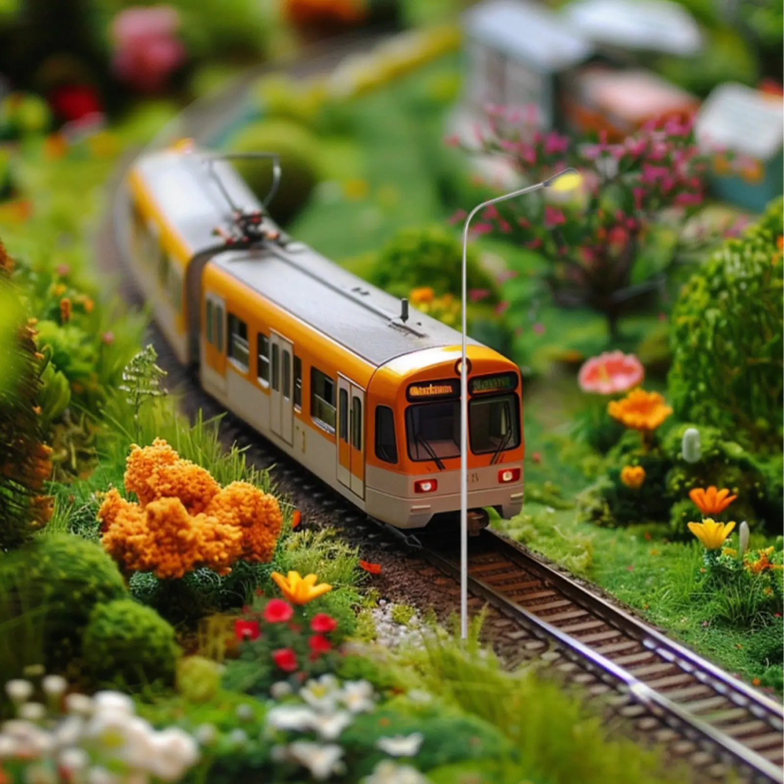 Model Railway Warm White Lamp Post Street Light 10Pcs Single Head 150 Suitable for 3V Supply Made with Metal Material
