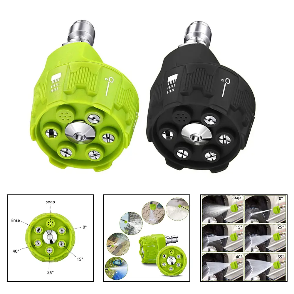Pressure Washer Nozzle 6-In-1 Power Wash Nozzle Home Cleaning Efficient Pressure Washer Nozzle Compact And Portable