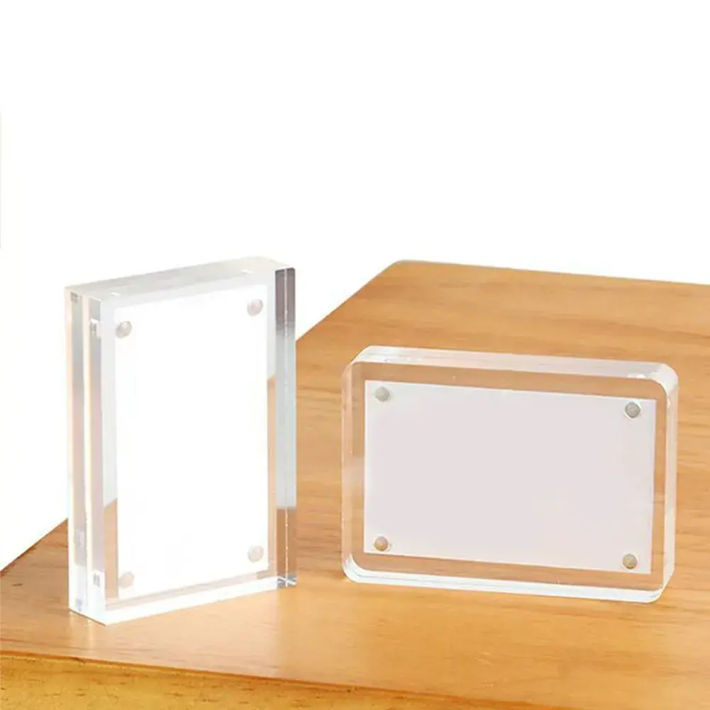 Magnetic Closure Acrylic Photo Frame Double-Sided Display Acrylic Photo Display Double Sided Photo Frame Picture Display