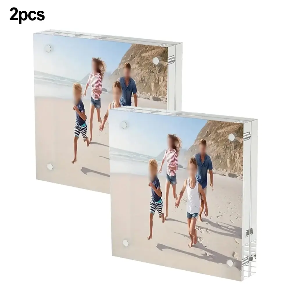 Magnetic Closure Acrylic Photo Frame Double-Sided Display Acrylic Photo Display Double Sided Photo Frame Picture Display