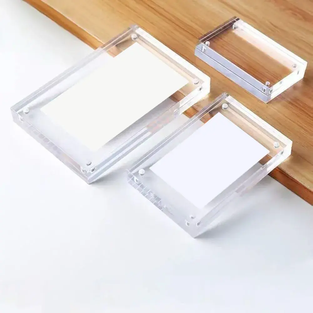 Magnetic Closure Acrylic Photo Frame Double-Sided Display Acrylic Photo Display Double Sided Photo Frame Picture Display