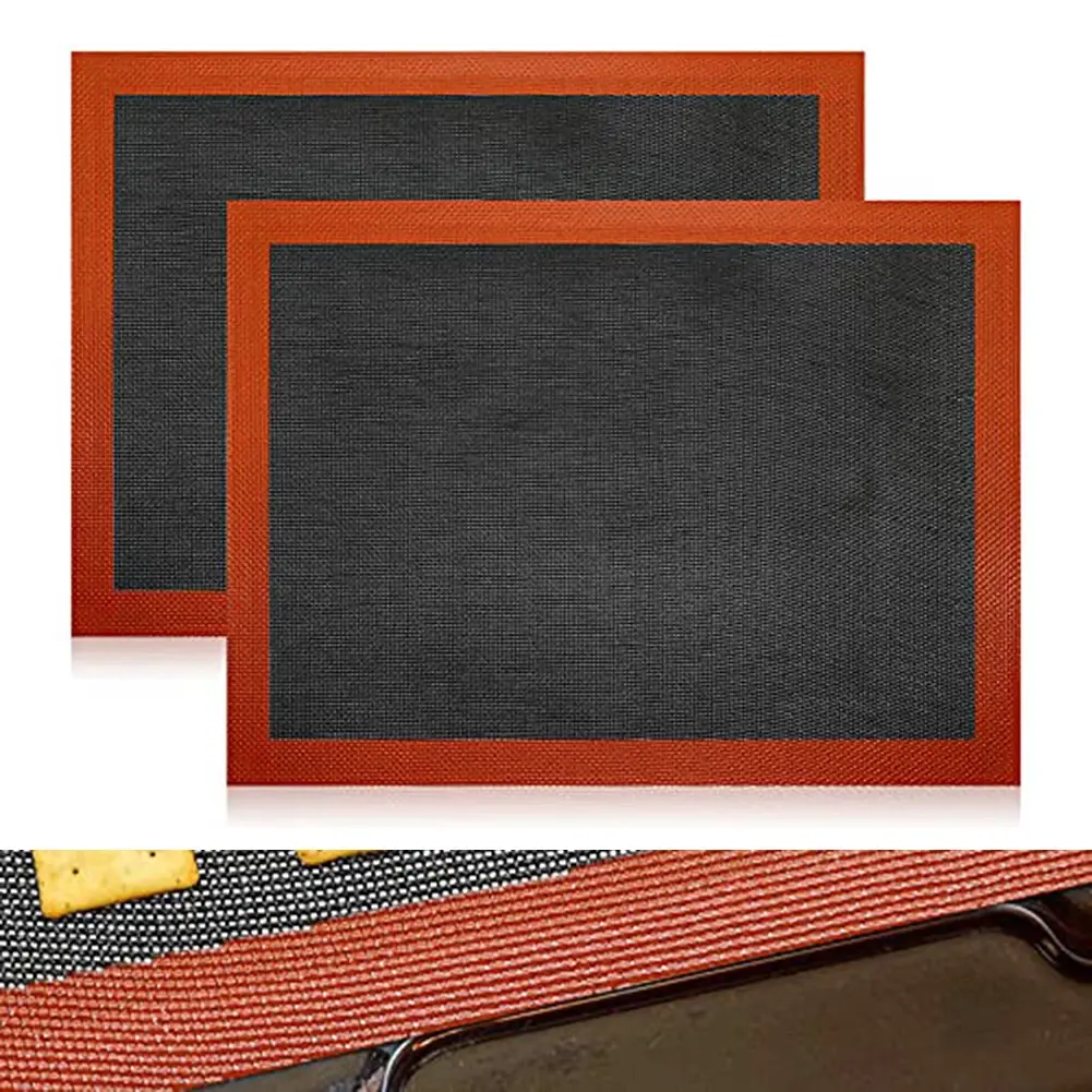 Silicone Baking Mats for Oven 5pcs Non Baking Tray with Fiberglass Mesh for Even Heat Distribution and Easy Cleaning