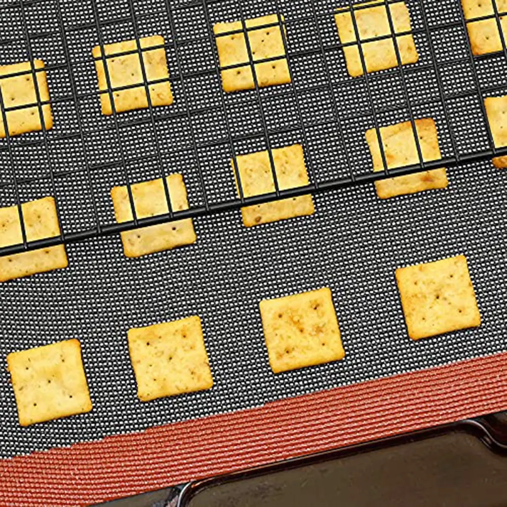 Silicone Baking Mats for Oven 5pcs Non Baking Tray with Fiberglass Mesh for Even Heat Distribution and Easy Cleaning