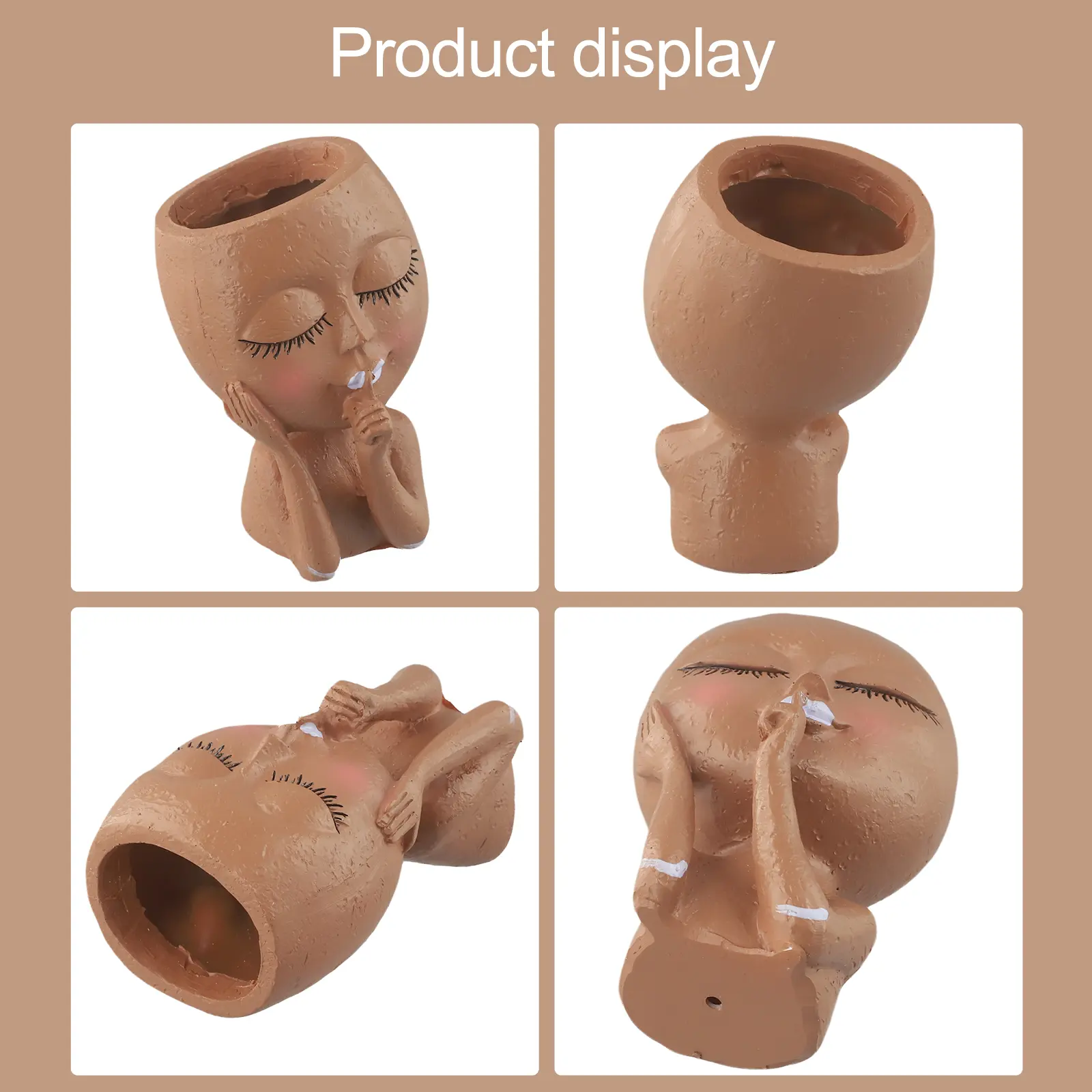 10.5*6.7cm Flowerpot Home Decor Indoor Lightweight Shelf Succulents Tabletop Windowsill Compact European Style