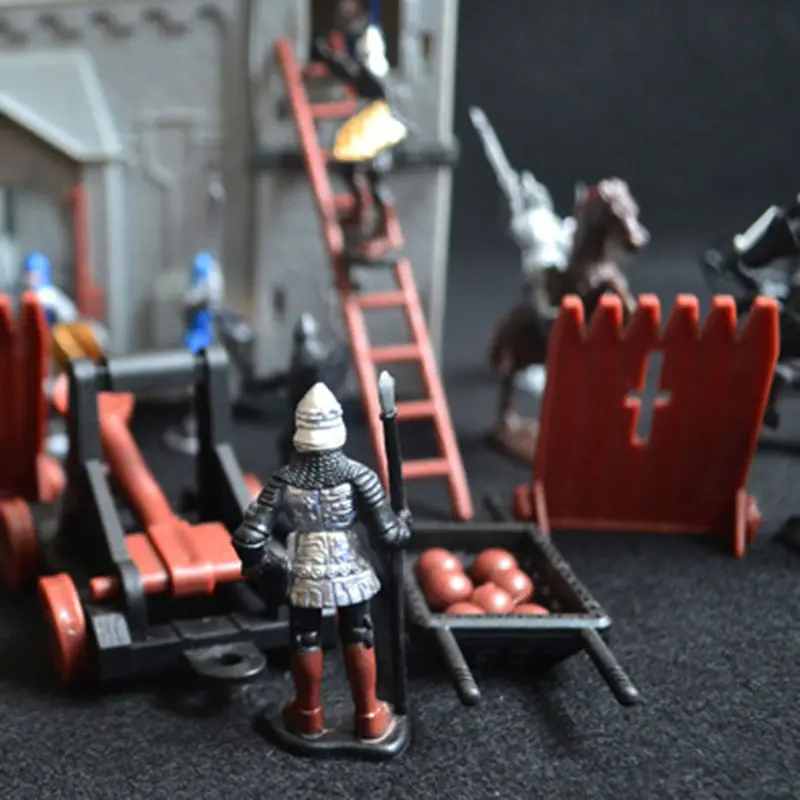 Model Toy Vintage Medieval Castle Retro Knights Game Soldiers Infantry Figures Accessory Playset History Decor
