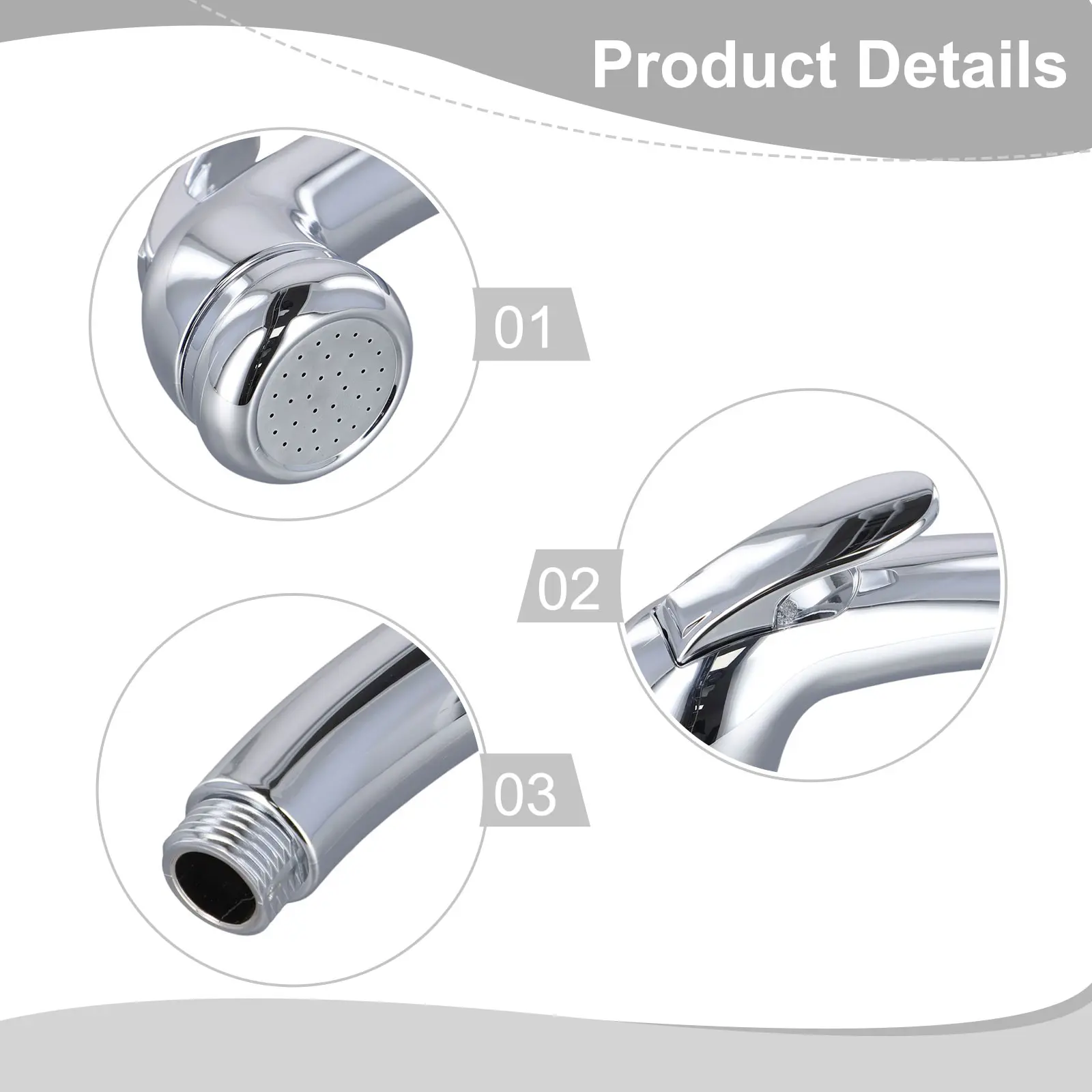 Bathroom Accessories Bidet Sprayer Toilet Bidet Water Saving Chrome Plated Large Flow Self Cleaning Bathroom Hand Sprayer