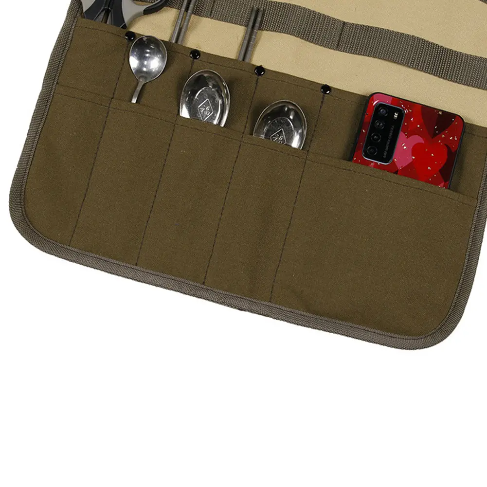 Camping Storage Bag Portable Multi Pocket Barbecue  For Brush Storage Bag Roll Pouch High-selling Tool Accessories For Home