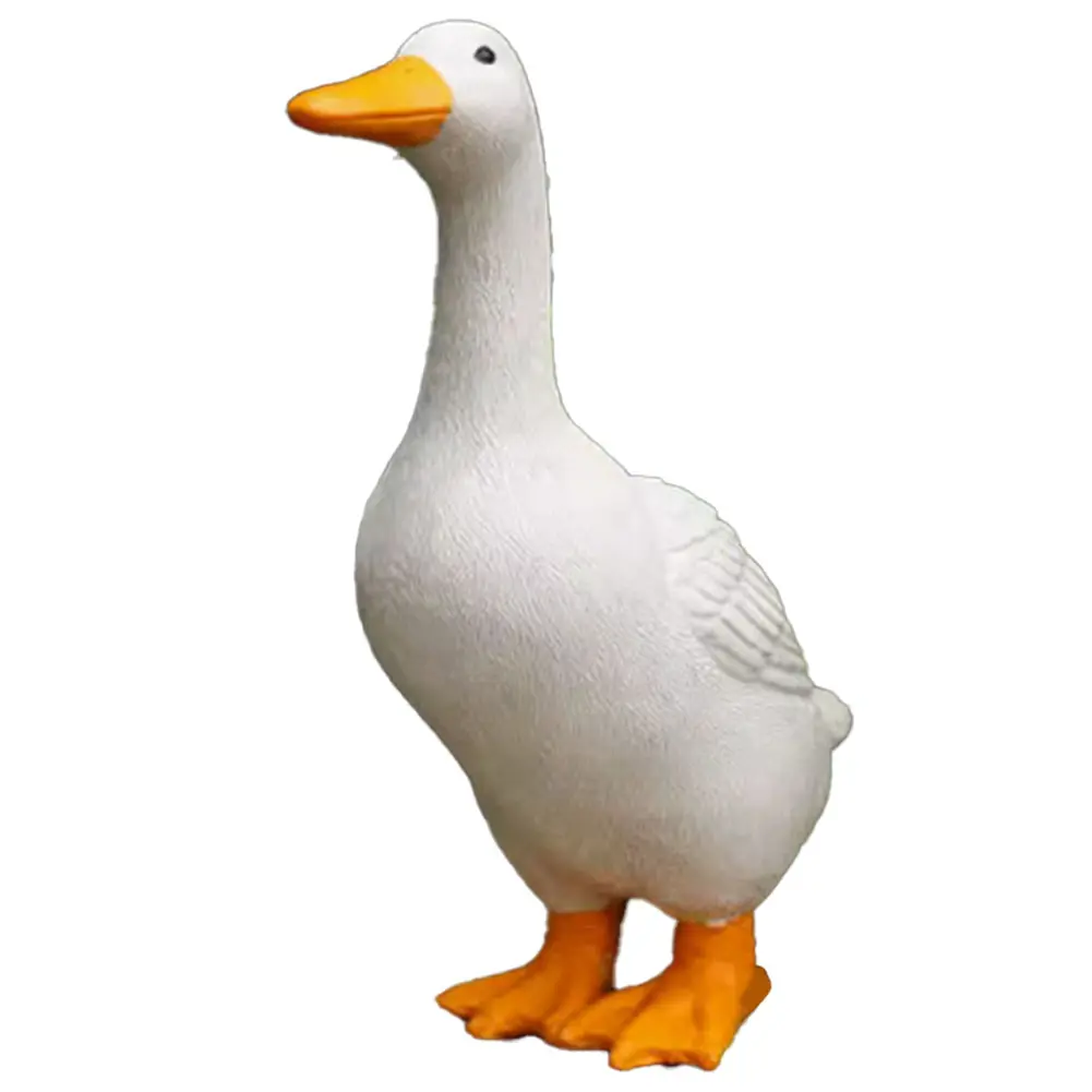 Fountain Decor Garden Duck Statue Weather Resistant Realistic Design Adds Charm To Landscape Realistic Duck Statue For Garden