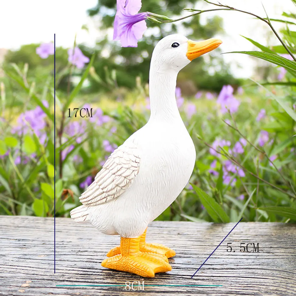 Fountain Decor Garden Duck Statue Weather Resistant Realistic Design Adds Charm To Landscape Realistic Duck Statue For Garden