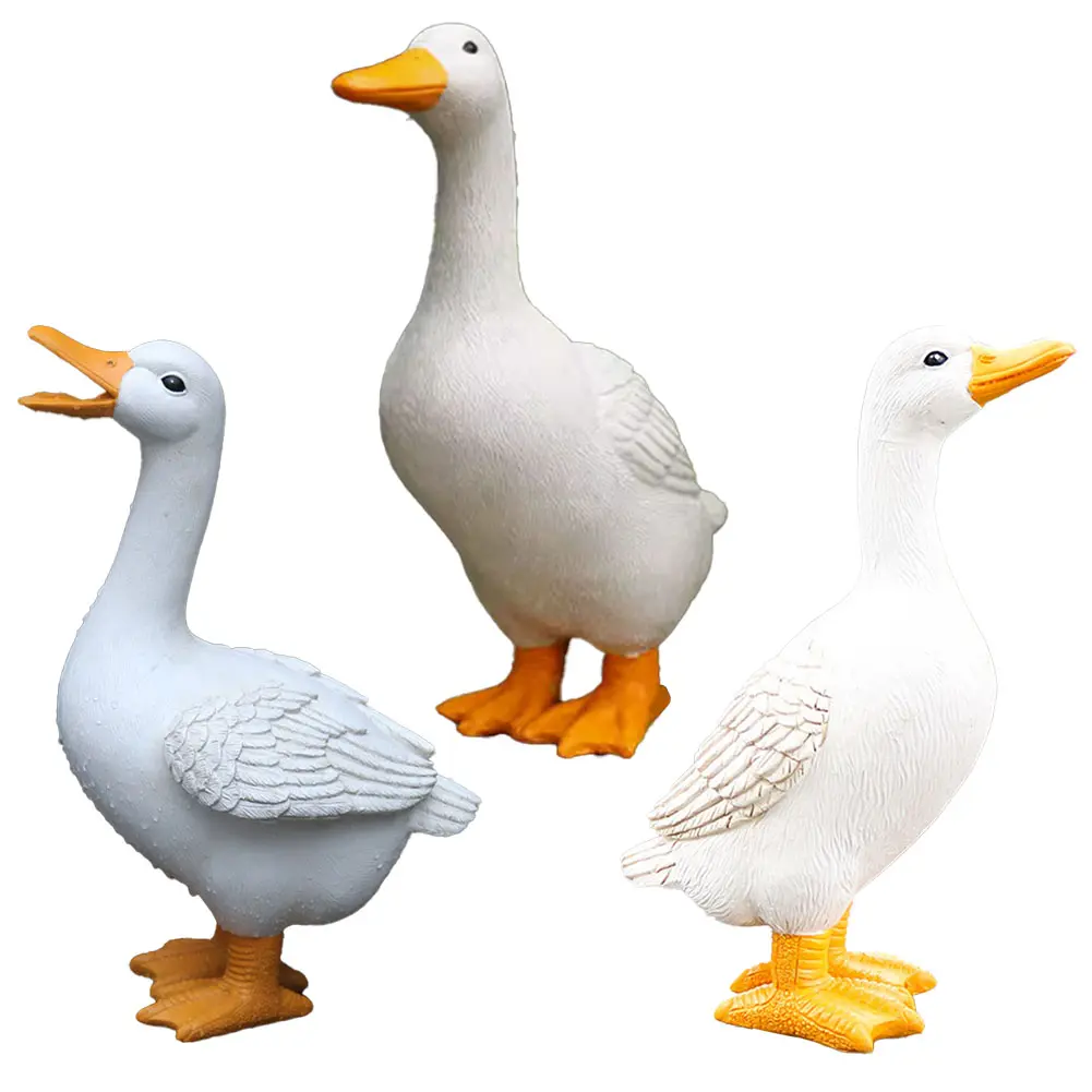 Fountain Decor Garden Duck Statue Weather Resistant Realistic Design Adds Charm To Landscape Realistic Duck Statue For Garden