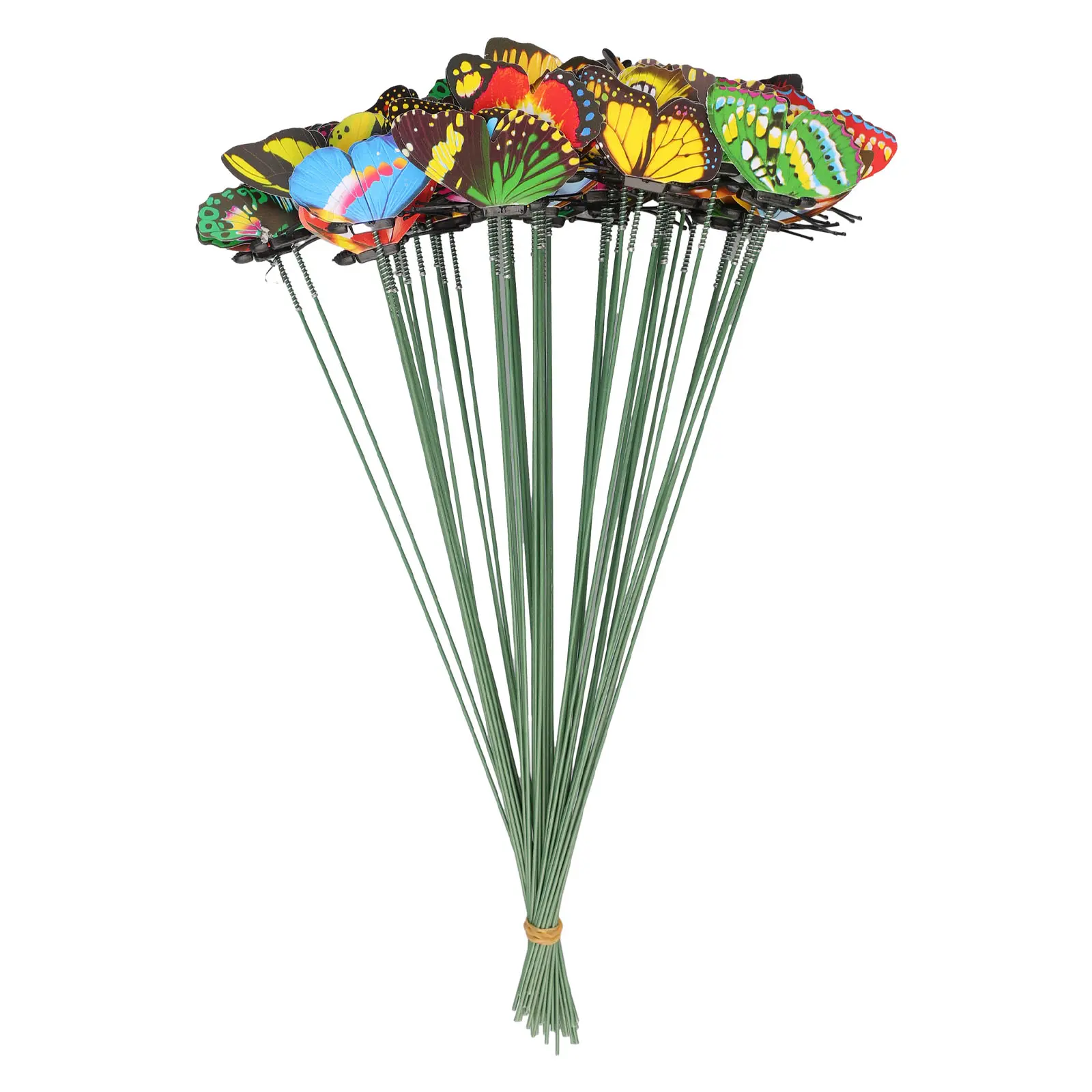Garden Decor Butterfly Stakes Garden Lawn Lifelike Lot Metal Outdoor PVC Art Pot Bed Varied Waterproof DIY Decor