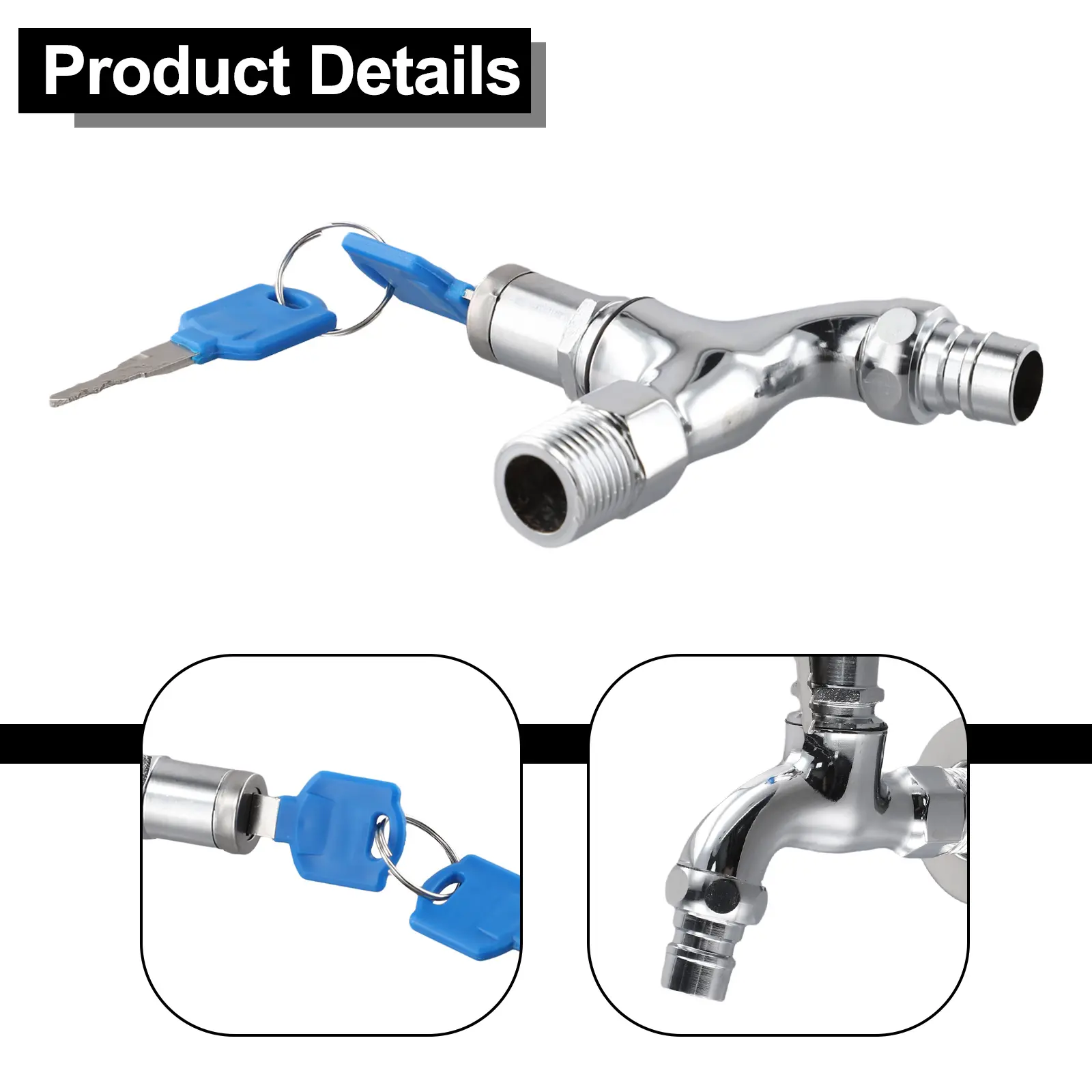 Faucet Outdoor Faucet Outdoor Public Public Places 1/2 \"male Thread Garden Home Mop Sink Laundry Water Lockable Metal Alloy