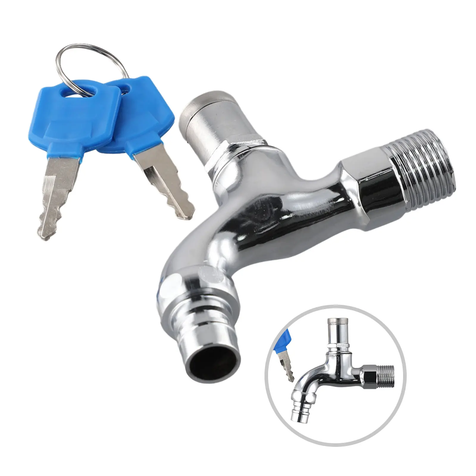 Faucet Outdoor Faucet Outdoor Public Public Places 1/2 \"male Thread Garden Home Mop Sink Laundry Water Lockable Metal Alloy