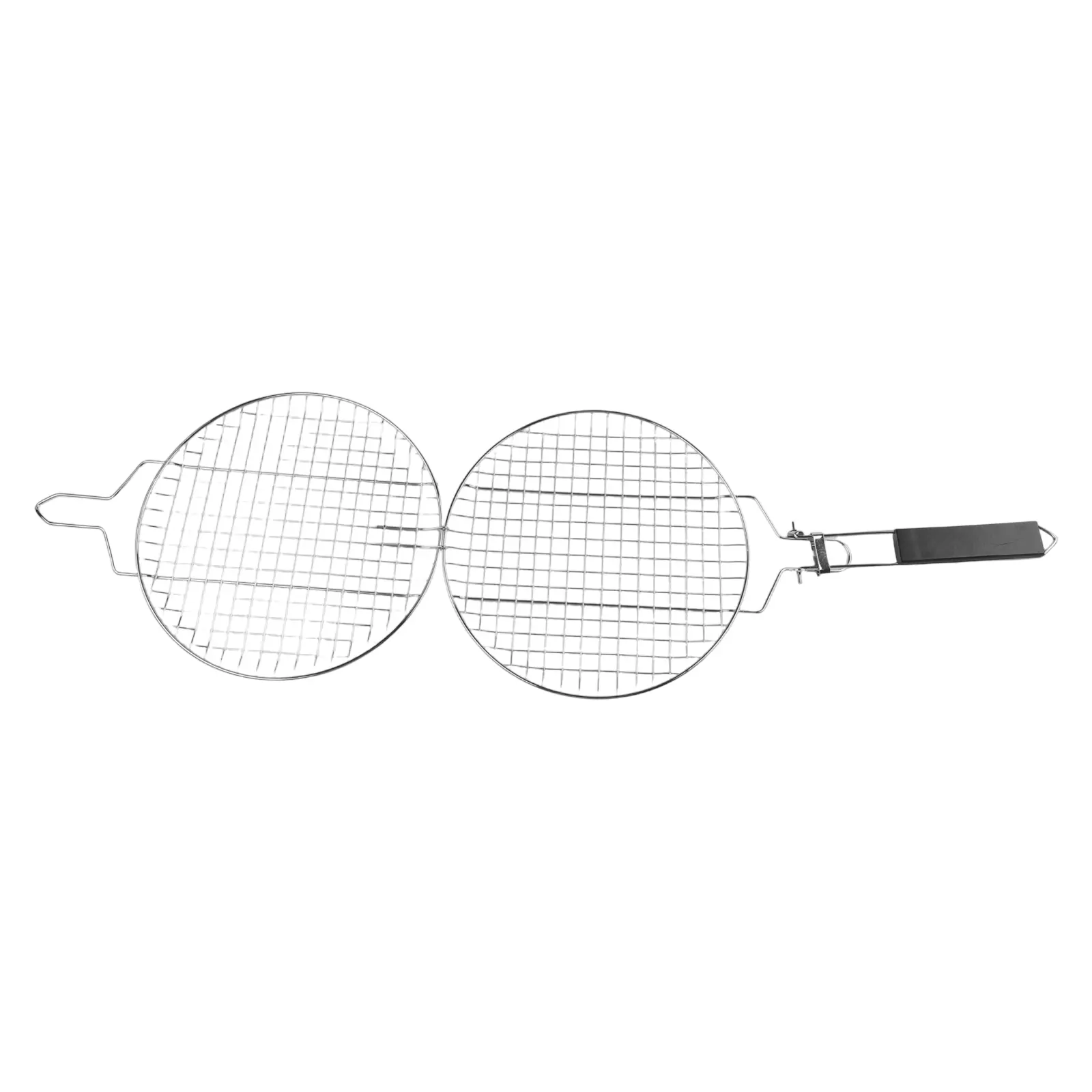 1pcs Stainless Steel Folding Round Grill Net Detachable Grill Basket Grill Cage Barbecue Cage Outdoor BBQ Accessories
