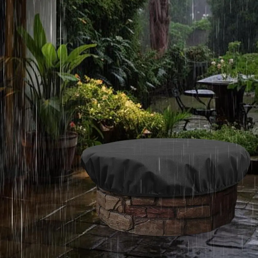 600D Oxford Cloth Outdoor Circular Built-In Fire Cover Outdoor Fire Cover Gardening And Home Furnishings Hot Selling Accessories