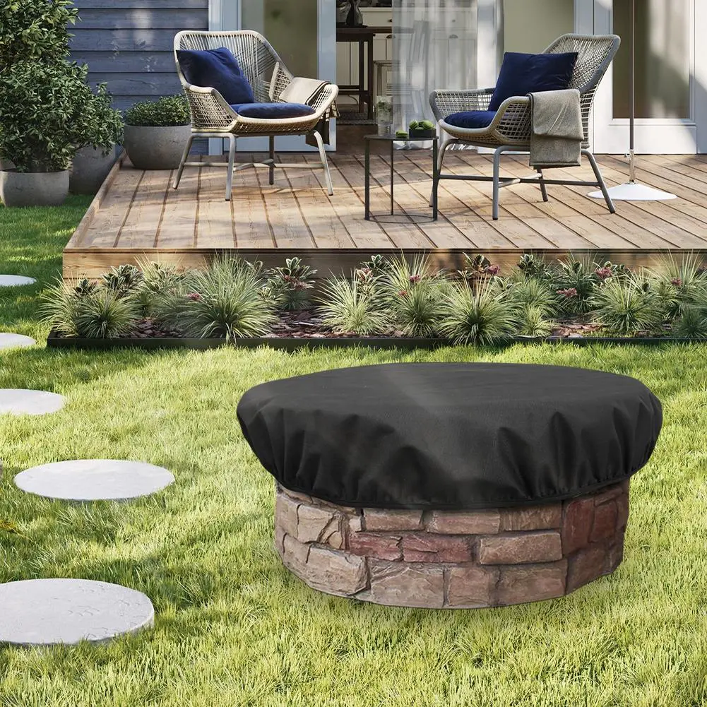600D Oxford Cloth Outdoor Circular Built-In Fire Cover Outdoor Fire Cover Gardening And Home Furnishings Hot Selling Accessories