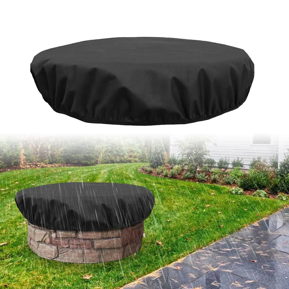 600D Oxford Cloth Outdoor Circular Built-In Fire Cover Outdoor Fire Cover Gardening And Home Furnishings Hot Selling Accessories
