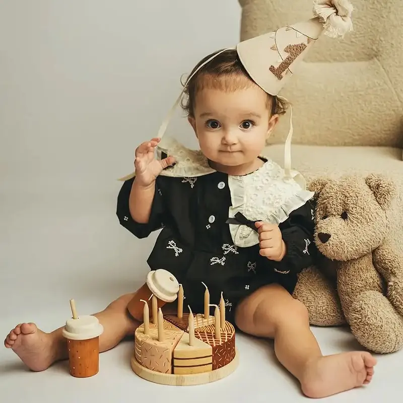Baby Autumn Embroidered Bow Lapel Long Sleeve Triangle Jumpsuit Girl Baby Sweet Cute Jumpsuit with Bow Toddlers Baby Clothes