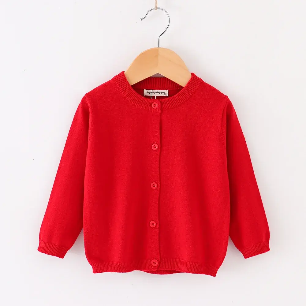 Autumn New Girls Cardigan Sweater Coat Spring Children Casual Jacket Toddler Baby Kids Wool Knitted Cardigan For Boys 1-6 Years