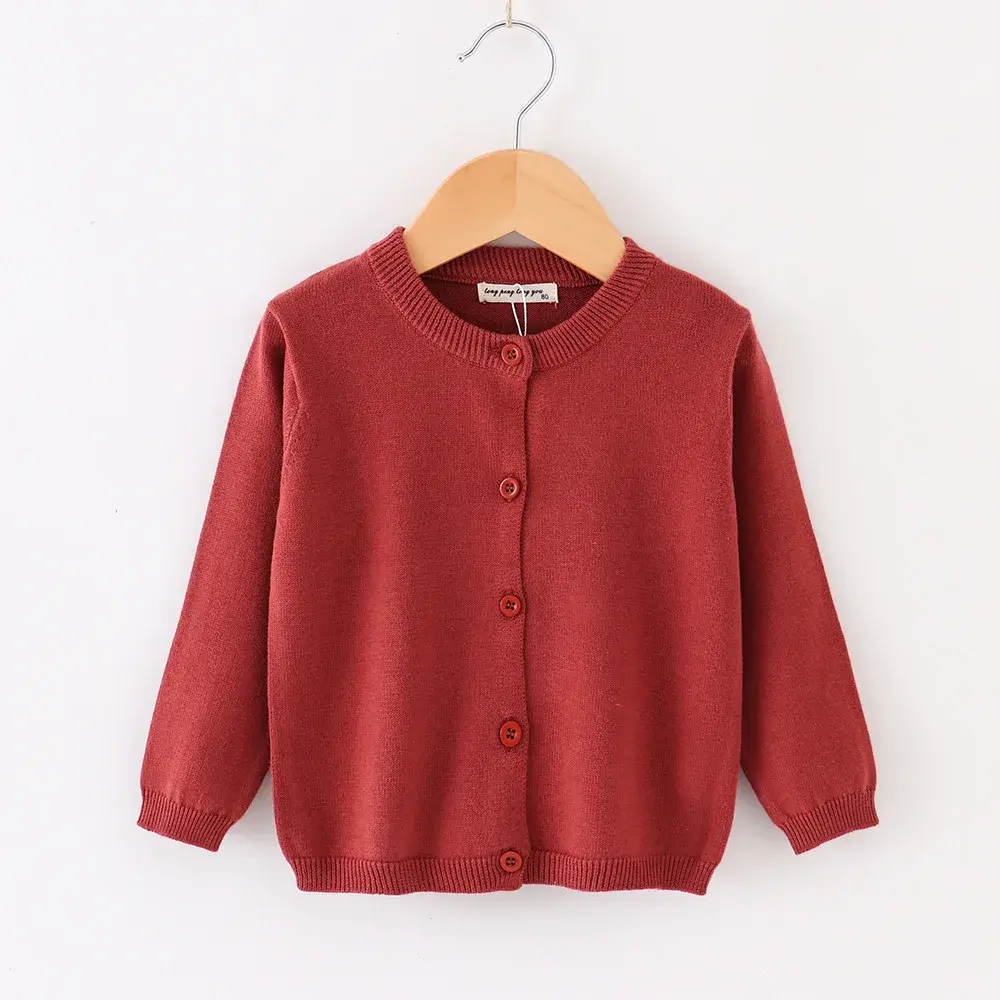 Autumn New Girls Cardigan Sweater Coat Spring Children Casual Jacket Toddler Baby Kids Wool Knitted Cardigan For Boys 1-6 Years
