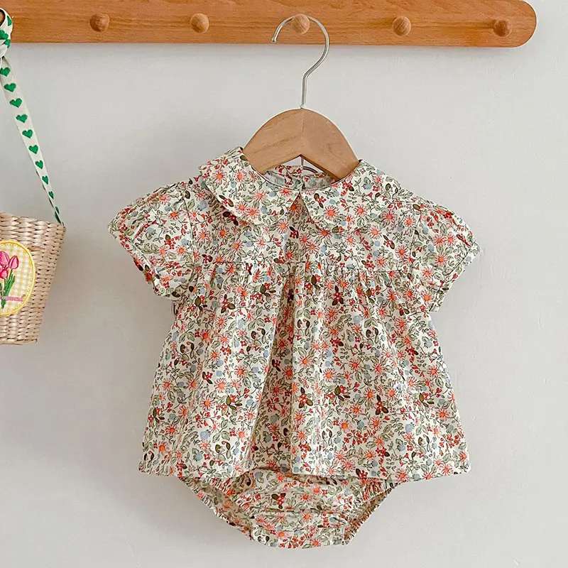 Baby Clothes Sets Summer Toddler Girl Strap Suits Cotton Printing Baby Girls Tops Tee and Shorts Infant Fashion Newborn Sets