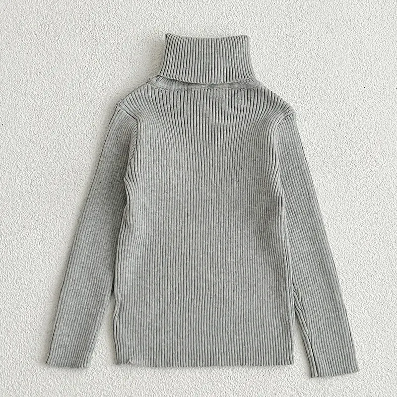 Baby Turtleneck Knitted Sweaters Girls Winter Clothes Children Boys Pullover Toddler Knit Sweate Cotton Baby Pullover Clothes