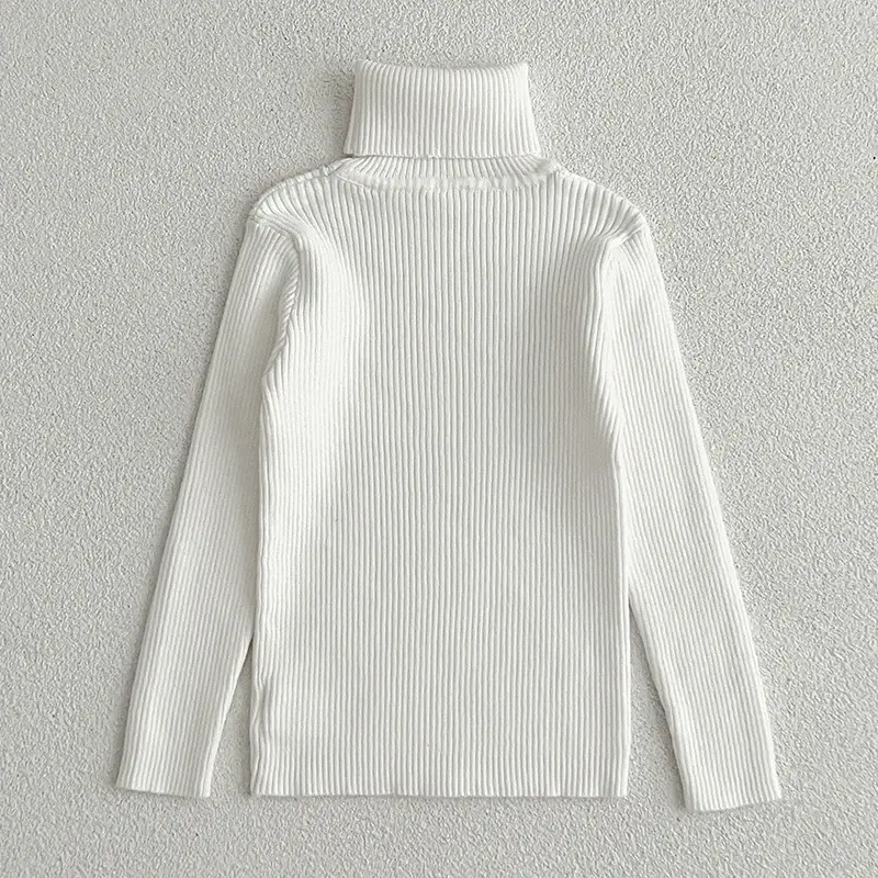 Baby Turtleneck Knitted Sweaters Girls Winter Clothes Children Boys Pullover Toddler Knit Sweate Cotton Baby Pullover Clothes