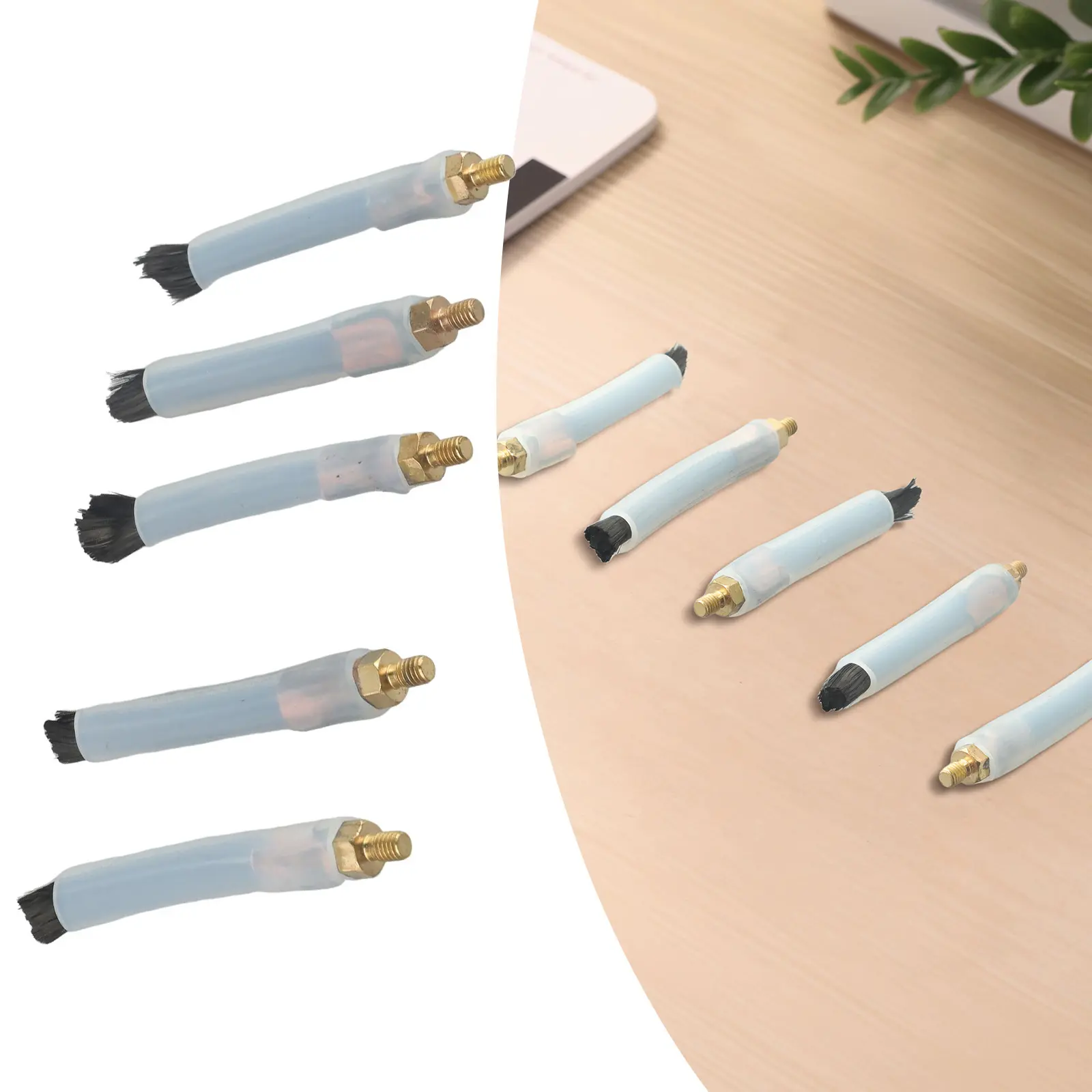 Effectively Clean Weld Bead M6 Welding Brush 5pcs Convenient Seam Cleaning With Silicone Sleeve Welding Materials High Quality