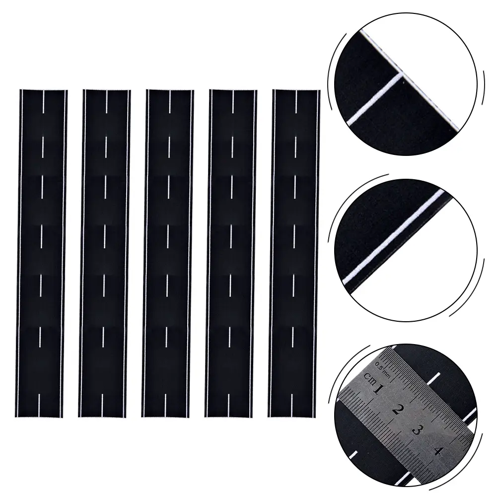 Railroads Road Strips Scale Strong Adhesion Trains Trees 1:160 40mm X 500mm 5Pcs Accessories Black Hobbies Toys