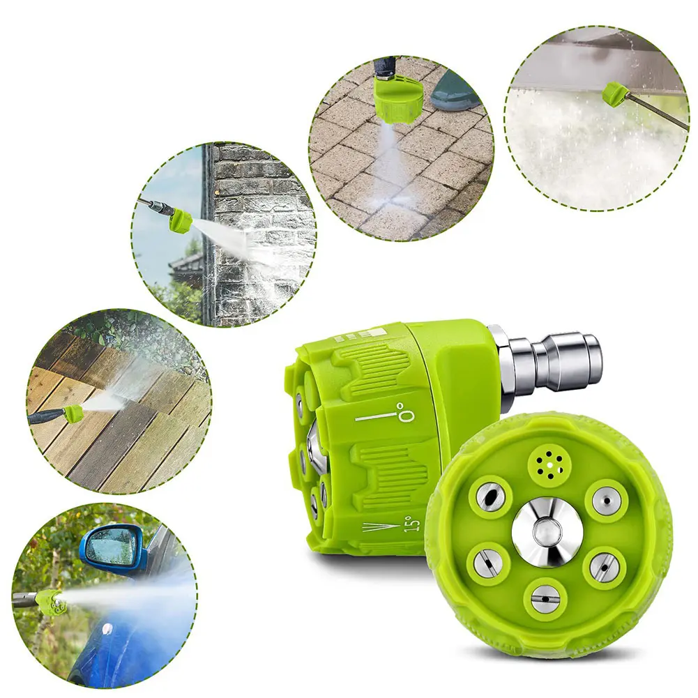 Pressure Washer Nozzle 6-In-1 Power Wash Nozzle Garden Maintenance Easy Nozzle Switching Efficient Cleaning Options