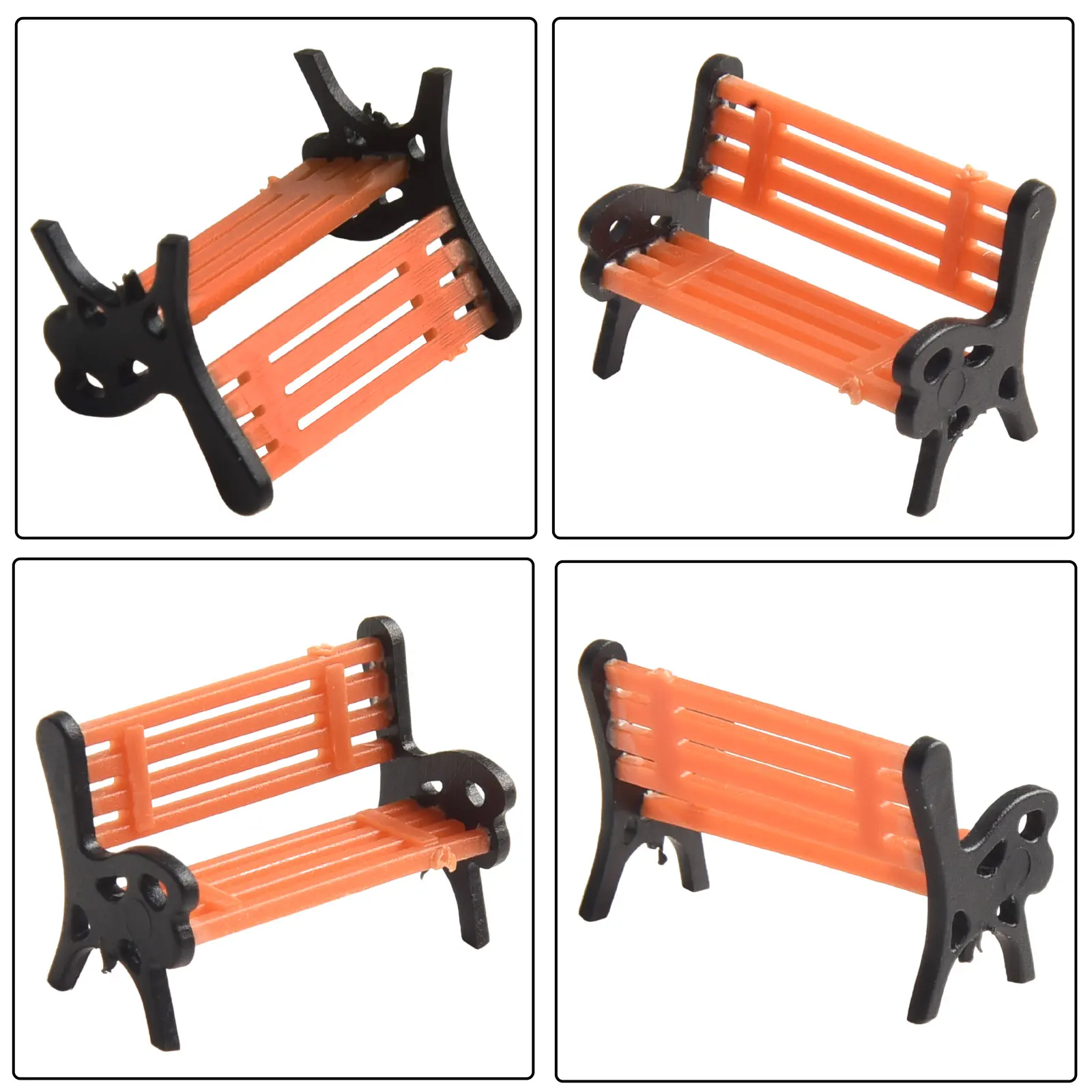 Model Model Bench Chair 15Pcs 1:87 1:87 HO Scale Bench Chair Brand New Chair HO Scale High Quality Model Bench