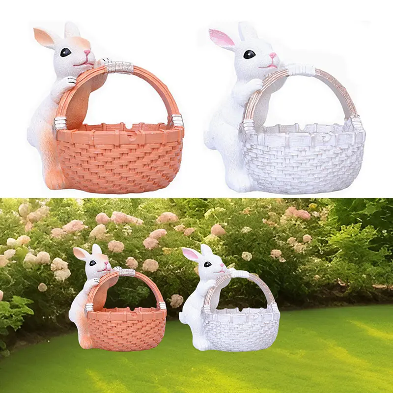 Easter Decorations Accessories Basket Rabbit Decoration Ornaments White Orange Gardening And Home Furnishings Hot Selling Access