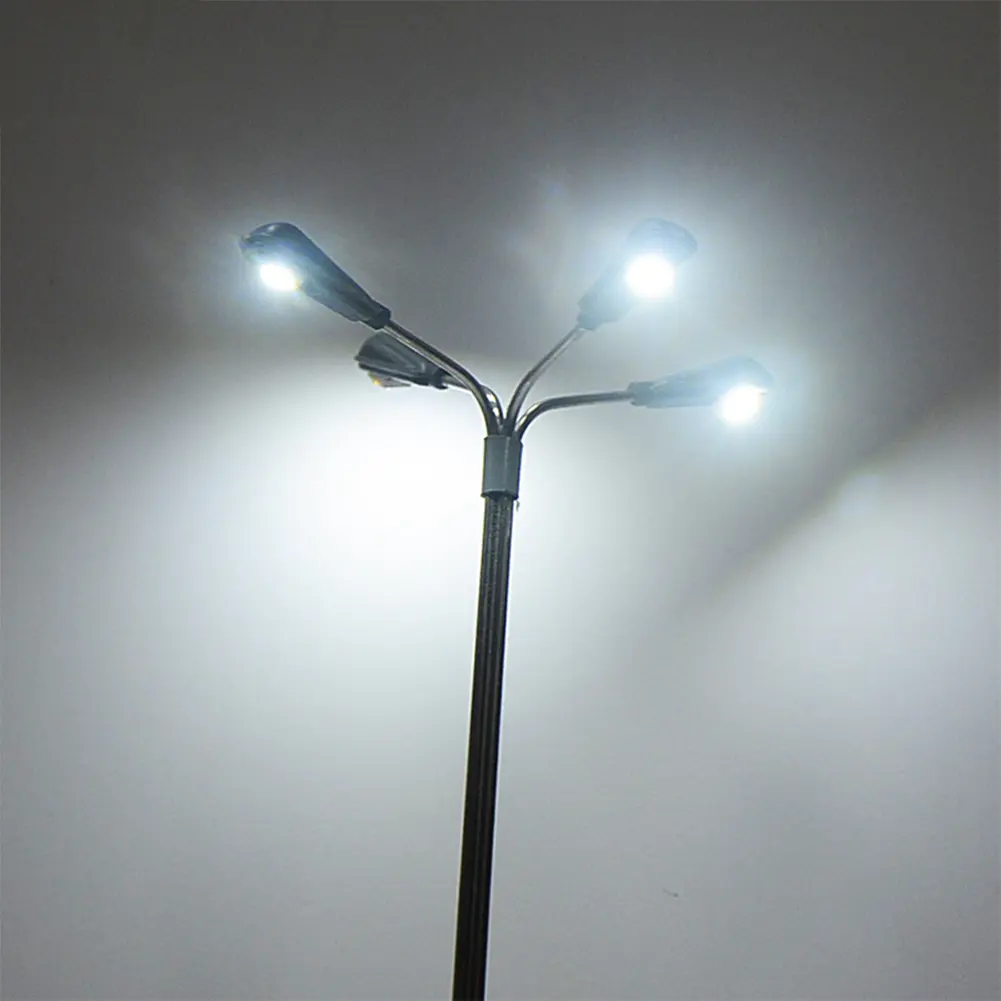 Model Railway OO HO Scale LED Street Lights 10cm Pack of 5 Complete with Wires Ideal for Layout Perfect for Building