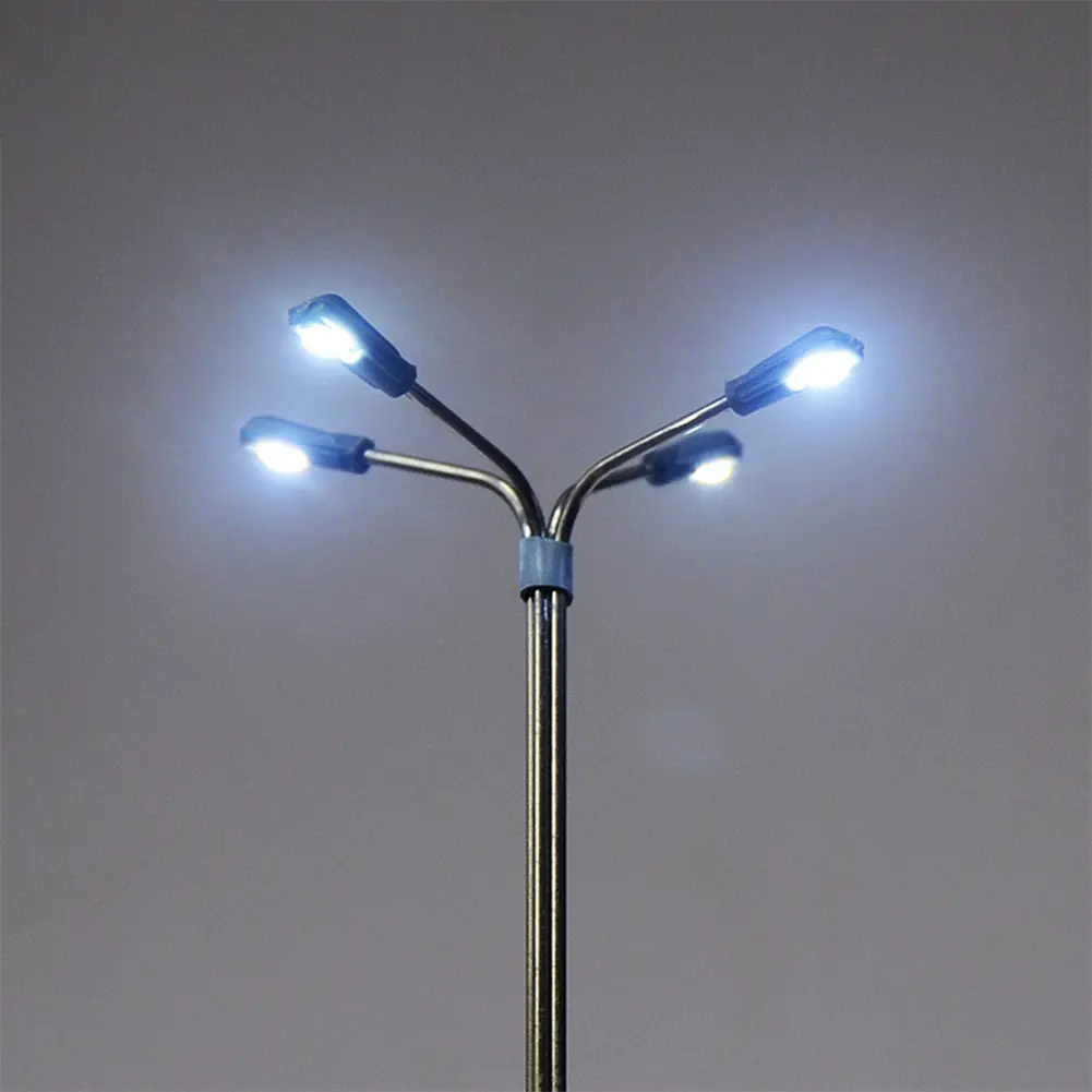Model Railway OO HO Scale LED Street Lights 10cm Pack of 5 Complete with Wires Ideal for Layout Perfect for Building