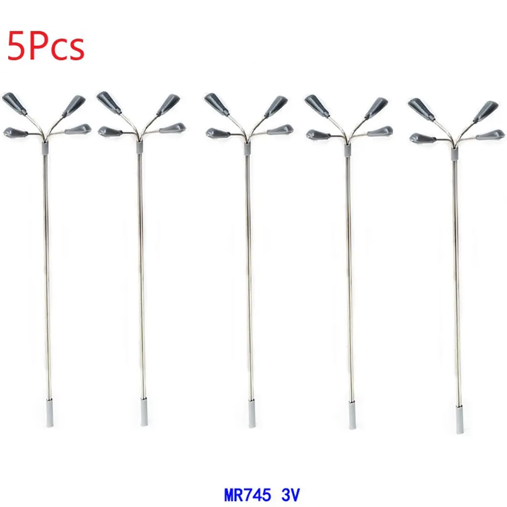 Model Railway OO HO Scale LED Street Lights 10cm Pack of 5 Complete with Wires Ideal for Layout Perfect for Building