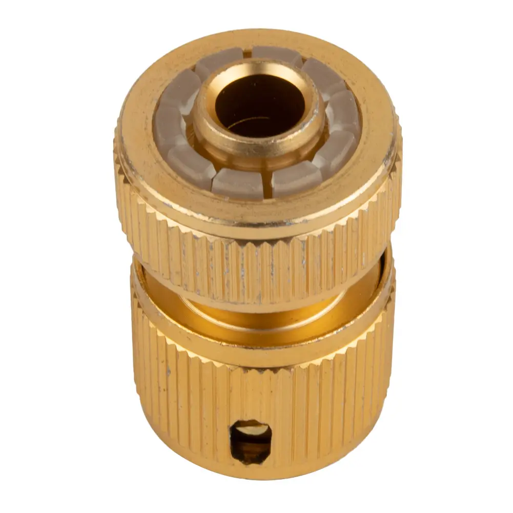 1pc Garden Hose Thread Quick Connector Watering Adapter Copper Plated Drip Irrigation Tool For 1/2inc Female Male Hose Connector