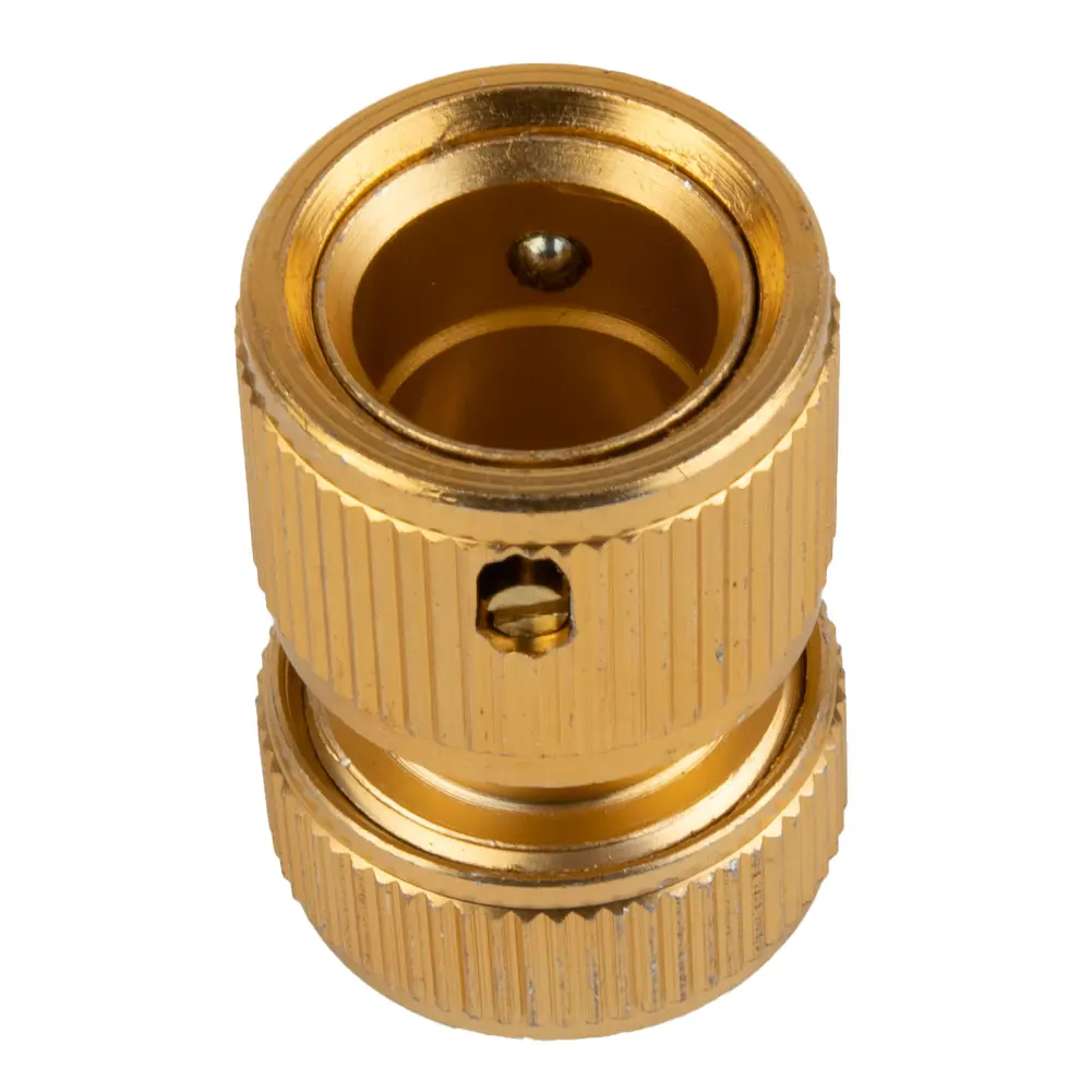 1pc Garden Hose Thread Quick Connector Watering Adapter Copper Plated Drip Irrigation Tool For 1/2inc Female Male Hose Connector