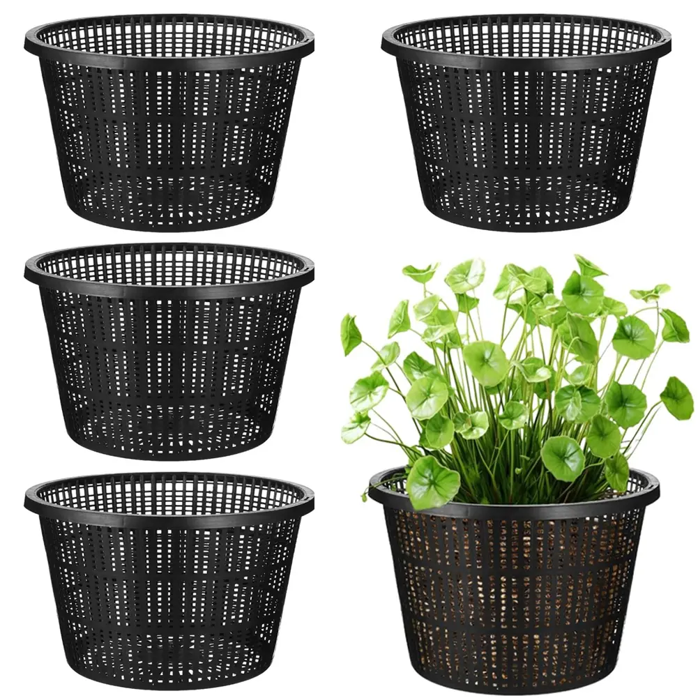 Large Aquatic Plant Basket Aquatic Net Pots Dense Mesh Holes Multipurpose Application Optimal Water Circulation