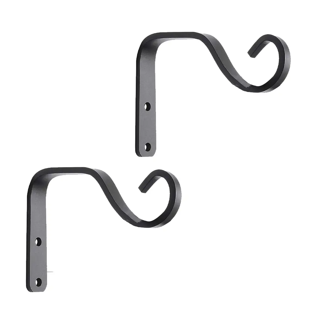 Practiacl Supply Useful Bracket Hook 132*18mm 2pcs Accessories Brackets Decor Decoration Garden Hanger Hanging Iron Metal