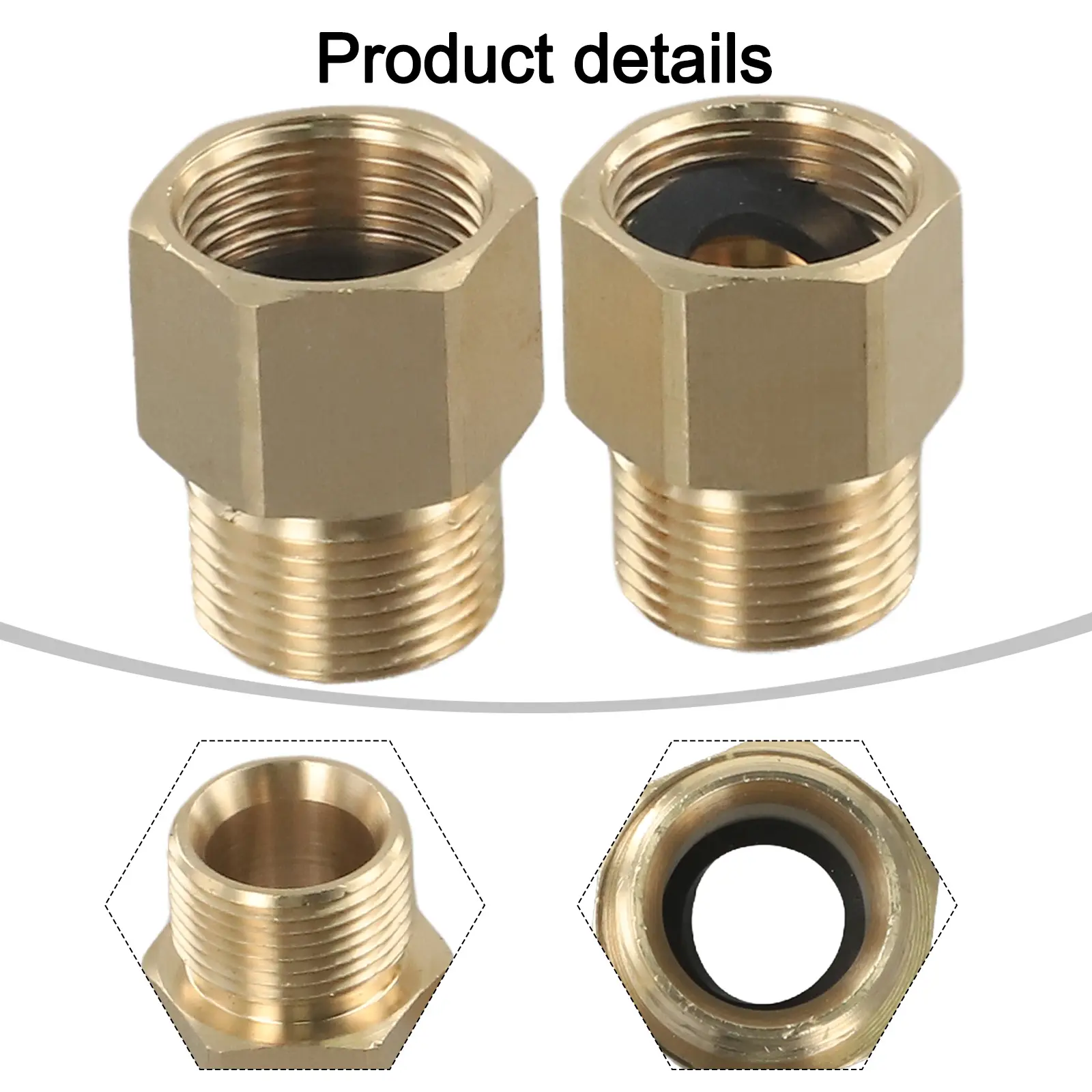High Pressure Washer Fitting Washer Coupler Snow Foam Lance M22 15mm Pressure Professional Accessory Attachment Kit