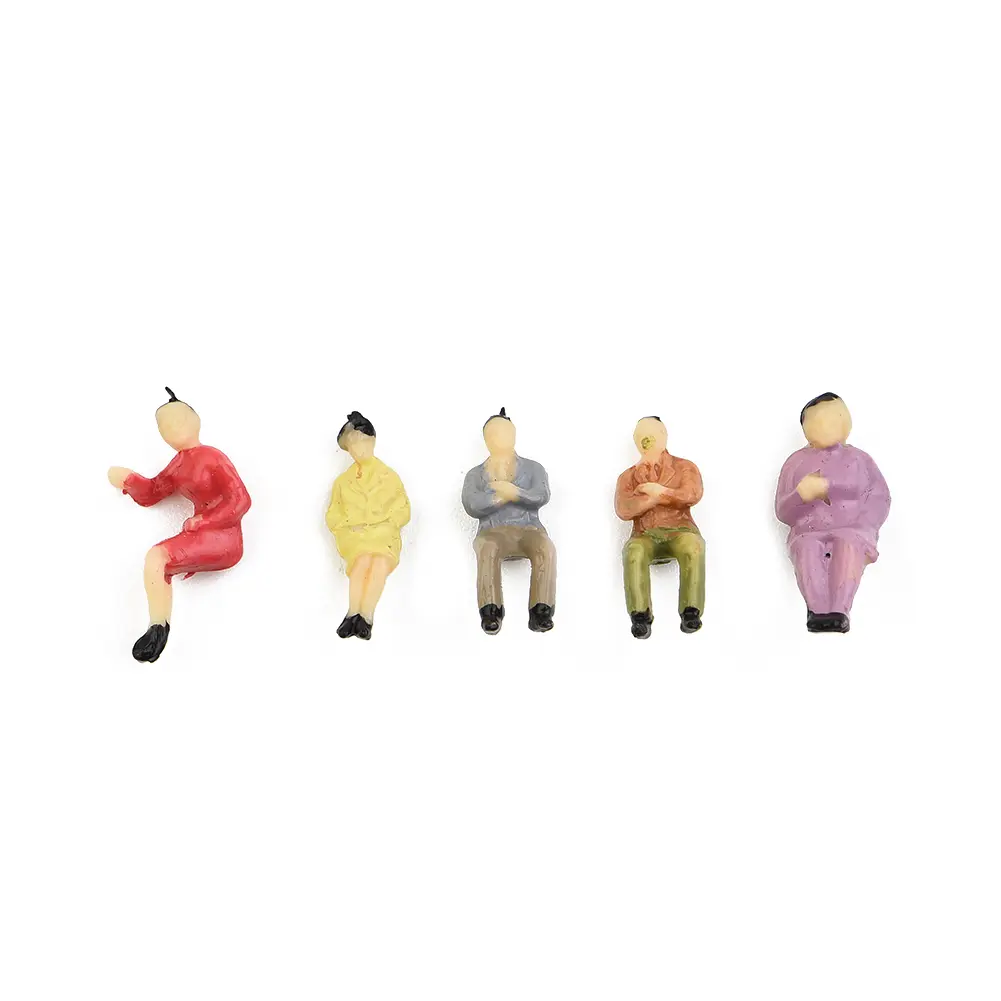 60pcsPainted Figure Models 1:87 Scale Figure Models Miniature Models N Scale Painted Scenes Figure Modeling In Different Poses