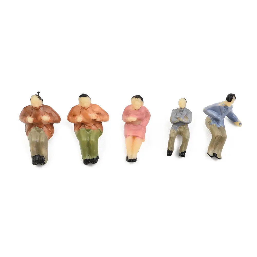 60pcsPainted Figure Models 1:87 Scale Figure Models Miniature Models N Scale Painted Scenes Figure Modeling In Different Poses