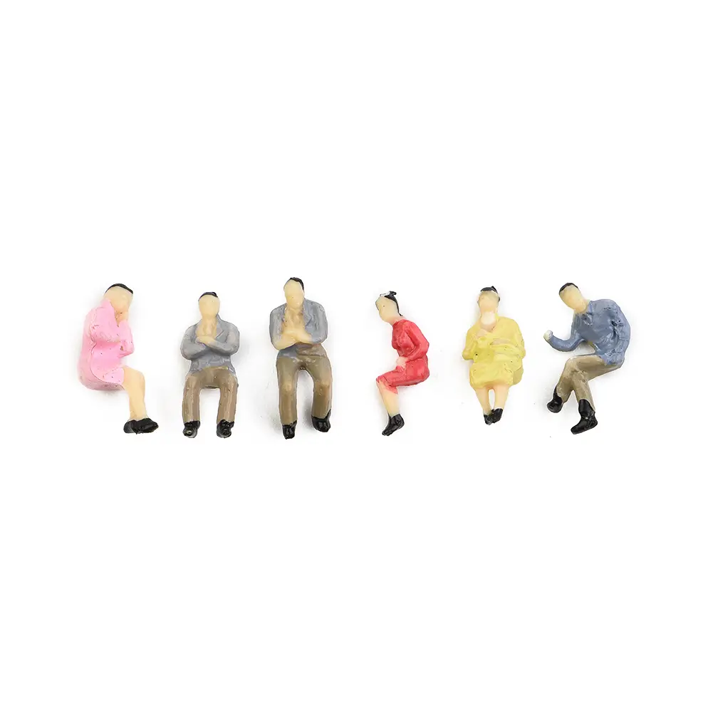 60pcsPainted Figure Models 1:87 Scale Figure Models Miniature Models N Scale Painted Scenes Figure Modeling In Different Poses