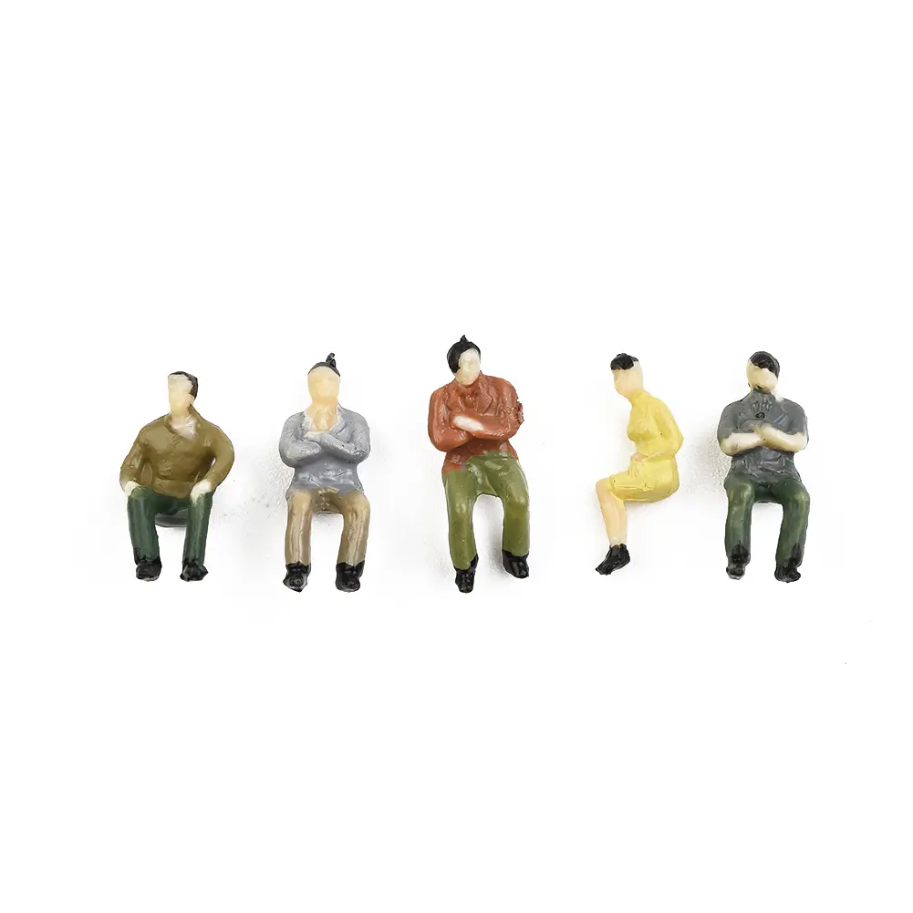 60pcsPainted Figure Models 1:87 Scale Figure Models Miniature Models N Scale Painted Scenes Figure Modeling In Different Poses