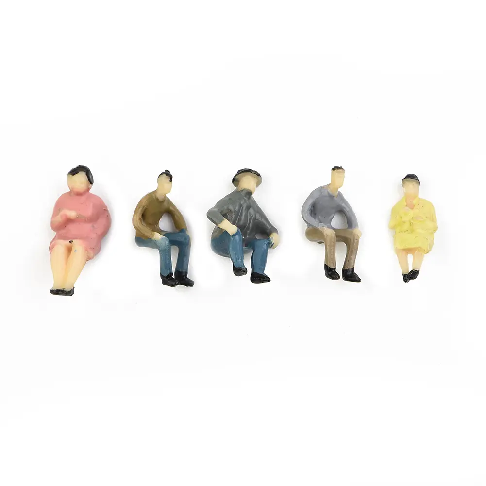 60pcsPainted Figure Models 1:87 Scale Figure Models Miniature Models N Scale Painted Scenes Figure Modeling In Different Poses