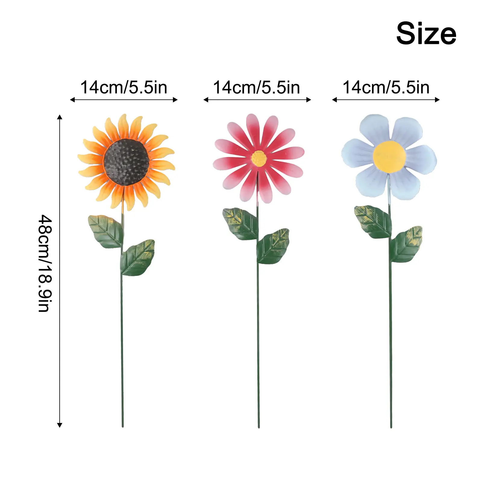 Garden Stake Ornament Outdoor Decoration Sculpture Graceful Curves Long-lasting Metal Realistic-looking Features