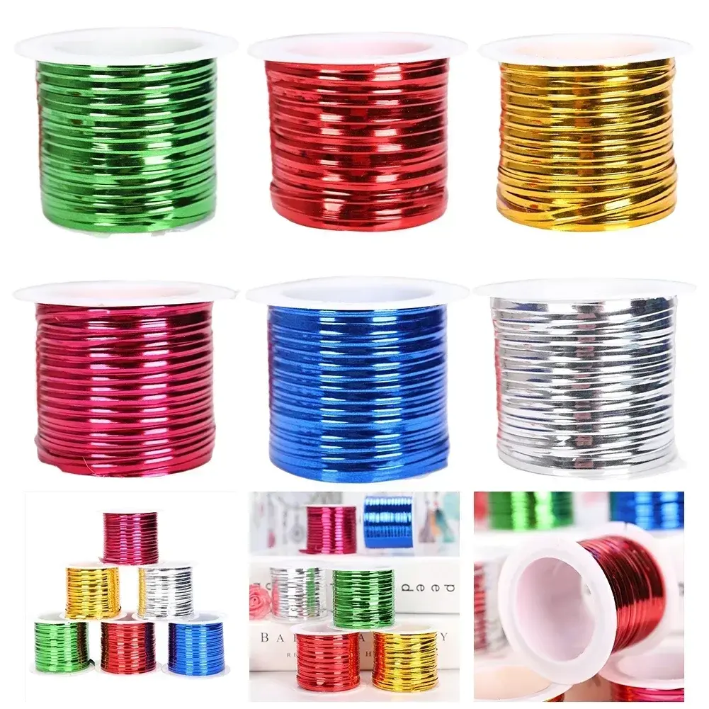 Wire Tie Multicolor Gift Packaging Wrap Ribbon Rope Food Bread Bag Sealing Tying Twine For Home Kidtchen Supplies
