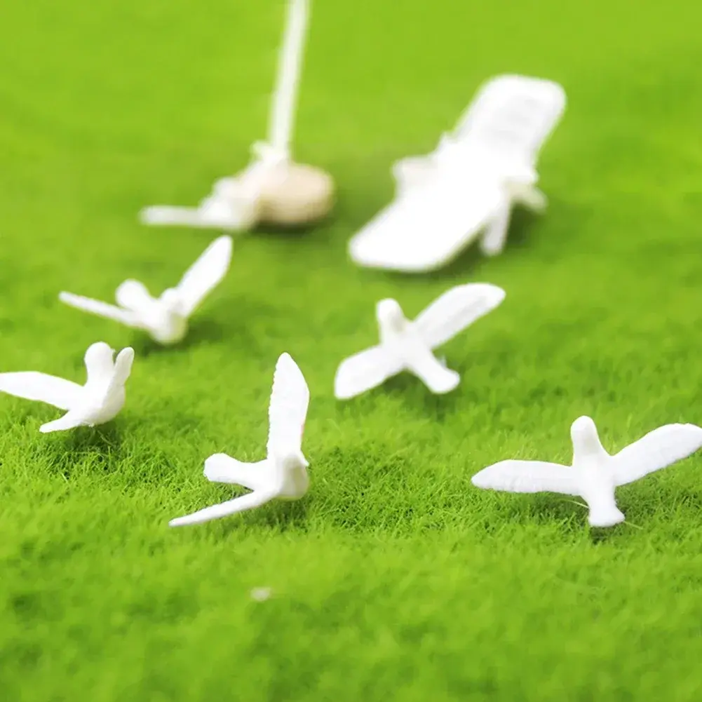 Pigeon Ornament Bird Miniature Sculpture Decor Garden Mini Dove Stuate Wedding Statuecake Topper Bonsai Figurine Micros Landcape